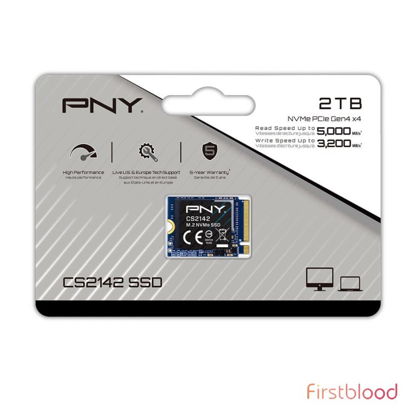 PNY CS2142 2TB PCIe 4.0 NVMe M.2 2230 SSD 支持Steam Deck