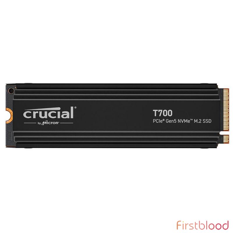 Crucial T700 4TB Gen5 NVMe SSD固态硬盘 带散热器