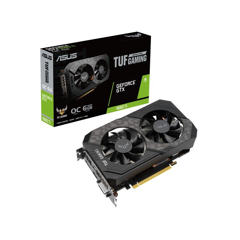 华硕 TUF Gaming GeForce GTX 1660 Ti EVO OC Edition 6GB GDDR6 游戏显卡