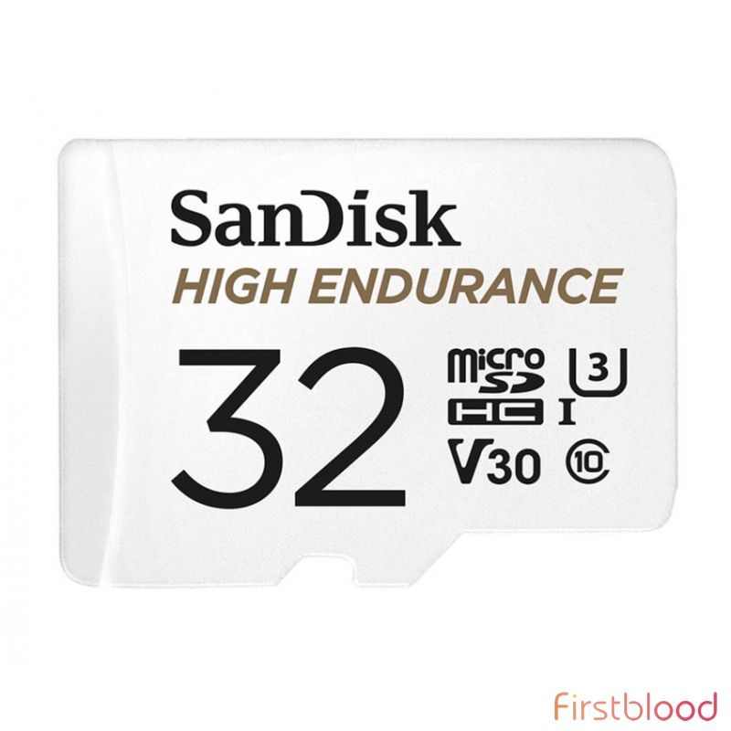 闪迪 High Endurance 32GB MicroSD TF卡 100MB/s 40MB/s 带SD适配器 防水防高温防X射线