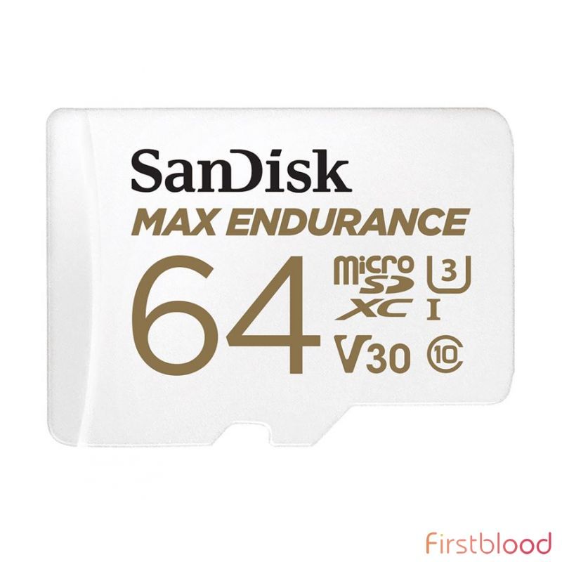 闪迪 Max Endurance 64GB MicroSDHC TF卡 储存卡 UHS-I C10 U3 V30 100MB/s R, 40MB/s W 带SD适配器