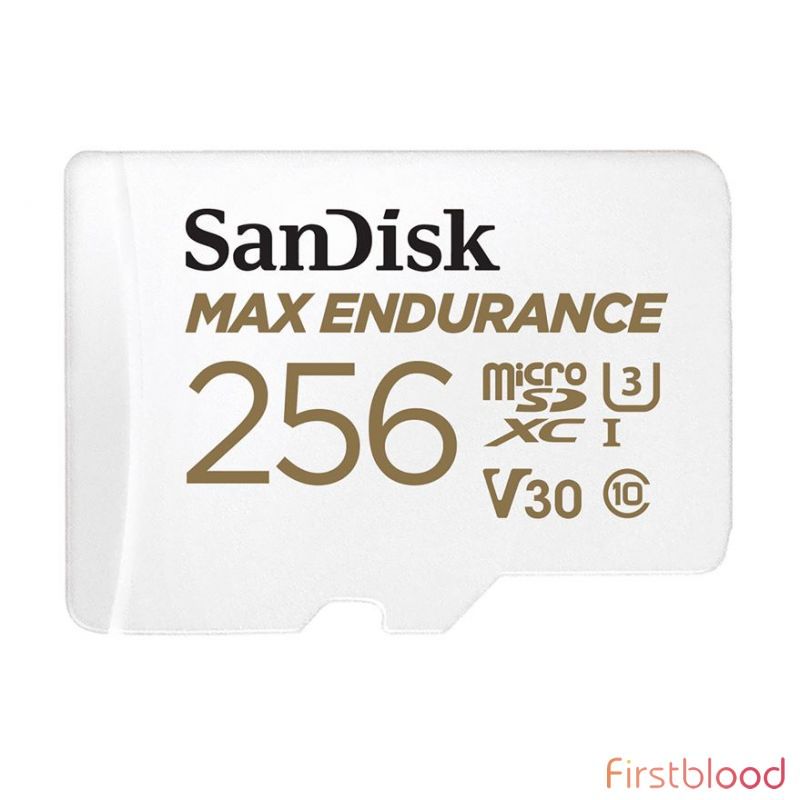 闪迪 Max Endurance 256GB MicroSDHC TF卡 储存卡  UHS-I C10 U3 V30 100MB/s R, 40MB/s W 带SD适配器