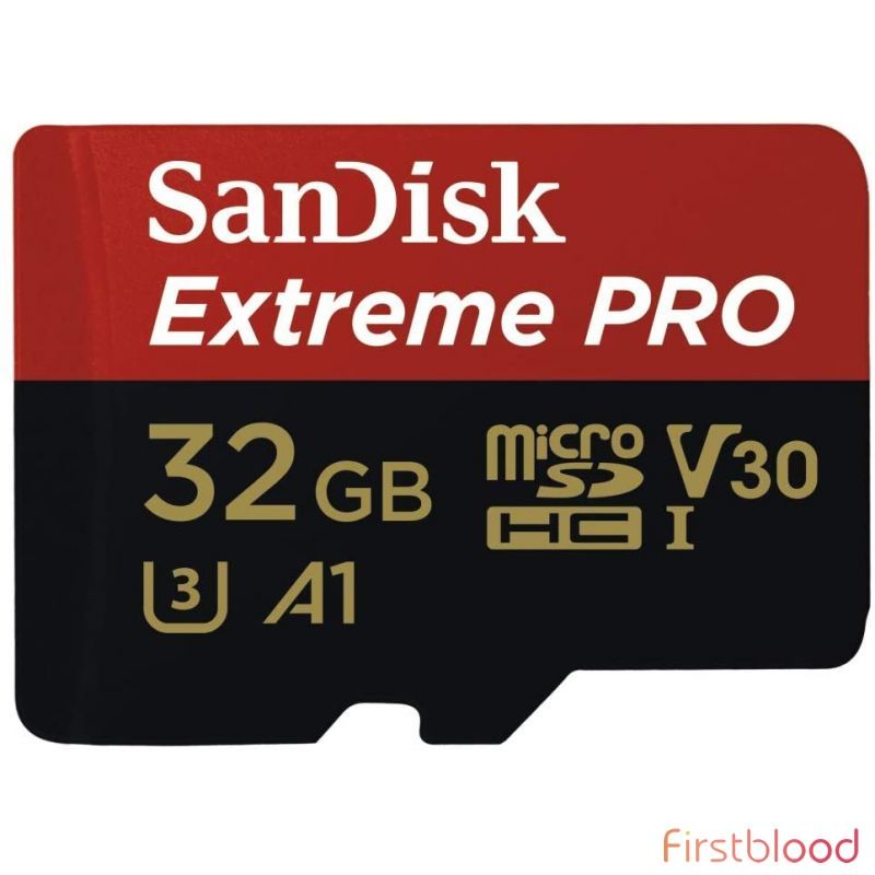 闪迪 Extreme Pro 32GB MicroSD TF卡 SDHC SQXCG 100MB/s 90MB/s V30 U3 C10 UHS-1 带SD适配器 防水防高温防X射线