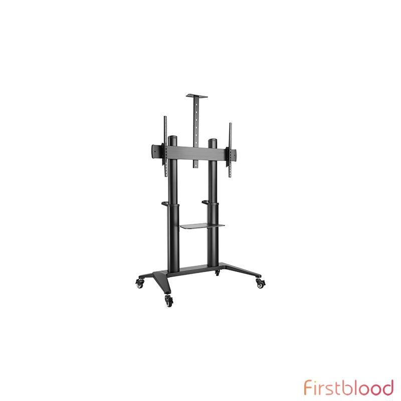 Brateck Ultra-Modern Large Screen Aluminum TV Cart  Fit 70寸-120寸 Up to 140kg- Black
