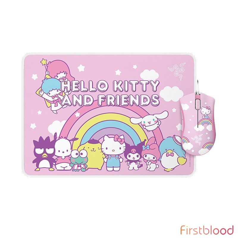雷蛇 DeathAdder Essential & Goliathus Mouse Mat套装- Hello Kitty and Friends Edition