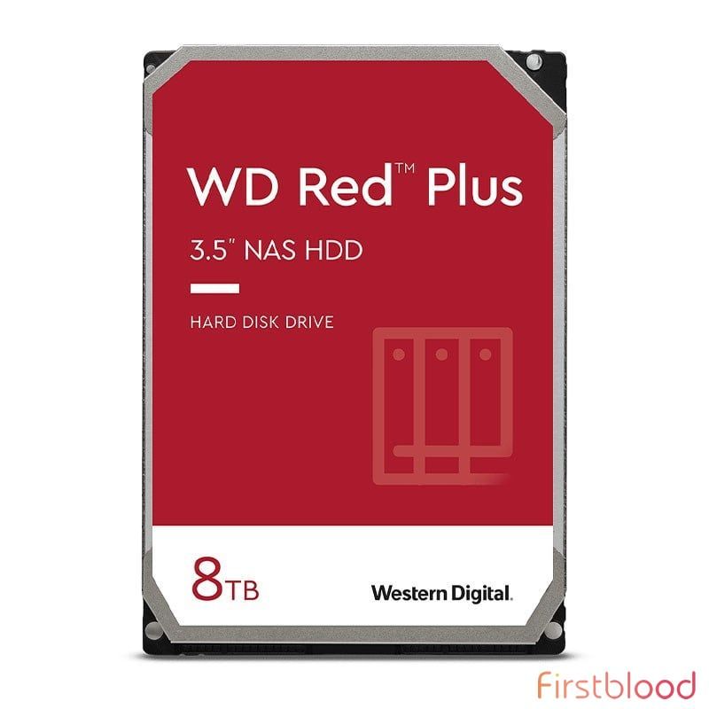 西部数据WD80EFZZ 8TB 红盘 Plus 3.5寸5640转SATA NAS 机械硬盘