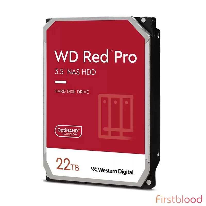 西部数据WD221KFGX 22TB 红盘 PRO 3.5寸7200转SATA3 NAS 机械硬盘