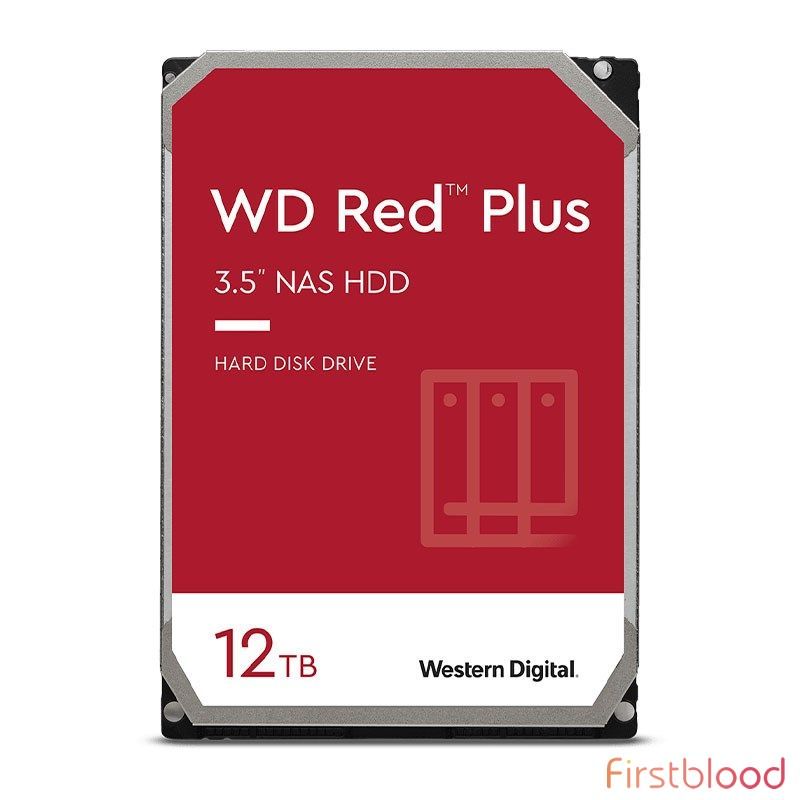 西部数据WD120EFBX 12TB 红盘 Plus 3.5寸7200转SATA NAS 机械硬盘