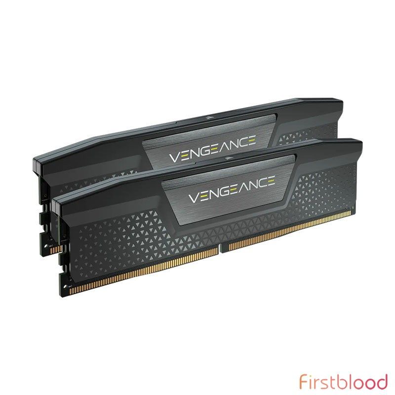 海盗船 Vengeance 32GB (2x 16GB) DDR5 6400MHz C32 台式机内存 -  黑色