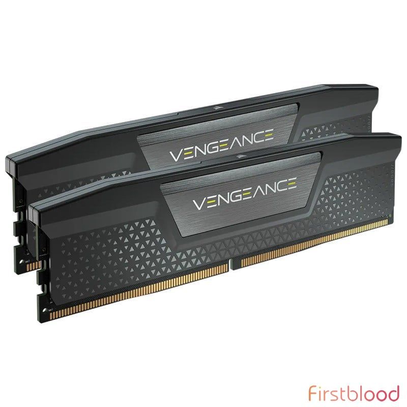 海盗船 Vengeance 64GB (2x 32GB) DDR5 5600MHz C40 台式机内存 -  黑色