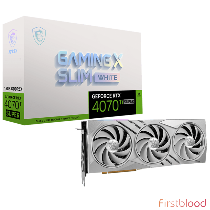 微星GeForce RTX 4070 Ti SUPER GAMING X SLIM WHITE 16GB游戏显卡