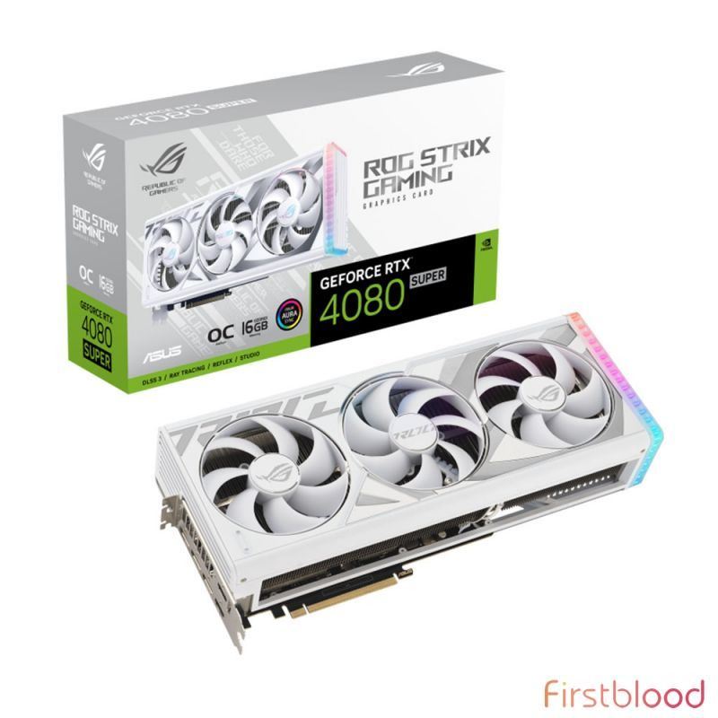 华硕 GeForce RTX 4080 SUPER ROG Strix OC 16GB 游戏显卡 - White