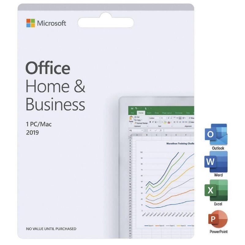 MICROSOFT OFFICE HOME AND BUSINESS 2019 MEDIALESS RETAIL