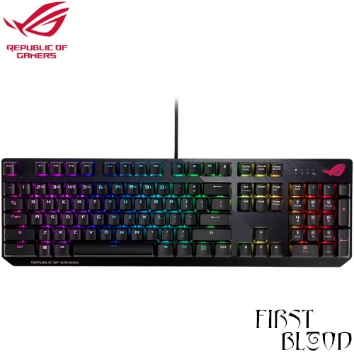 玩家国度 STRIX SCOPE 机械键盘  全尺寸 RGB 黑色 樱桃红轴