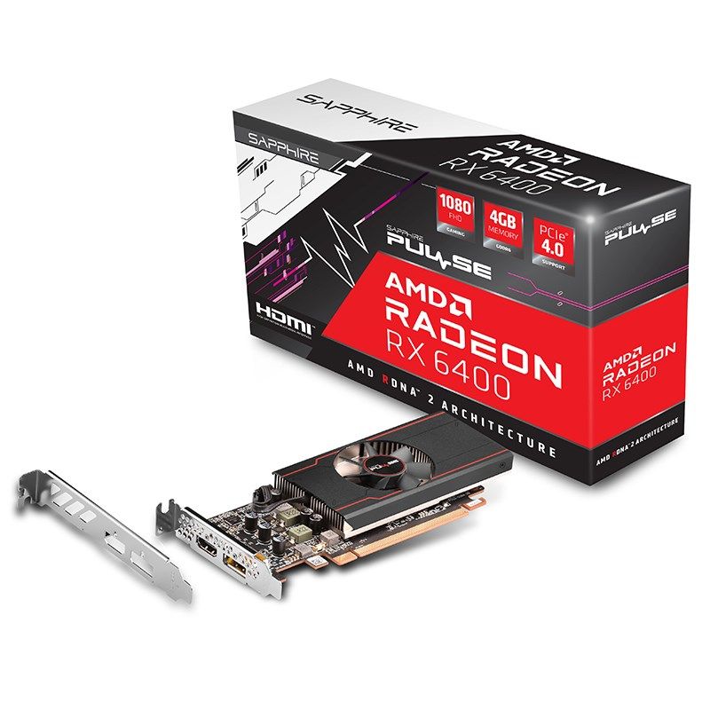 蓝宝石 Radeon RX 6400 PULSE 4GB 显卡 - Low Profile