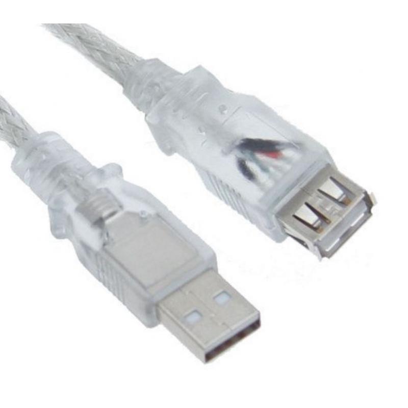 Astrotek USB 2.0 延长线 5米 - Type A 公口 转 Type A 母口 透明