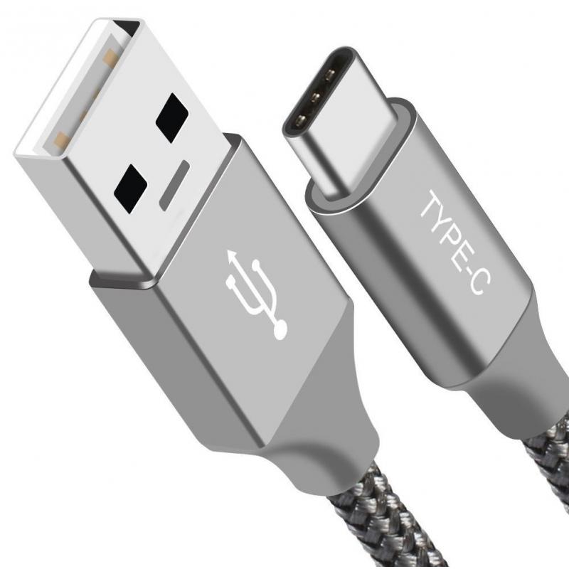 Astrotek 1米 USB-C 3.1 Type-C 数据同步 快充编织线 银色