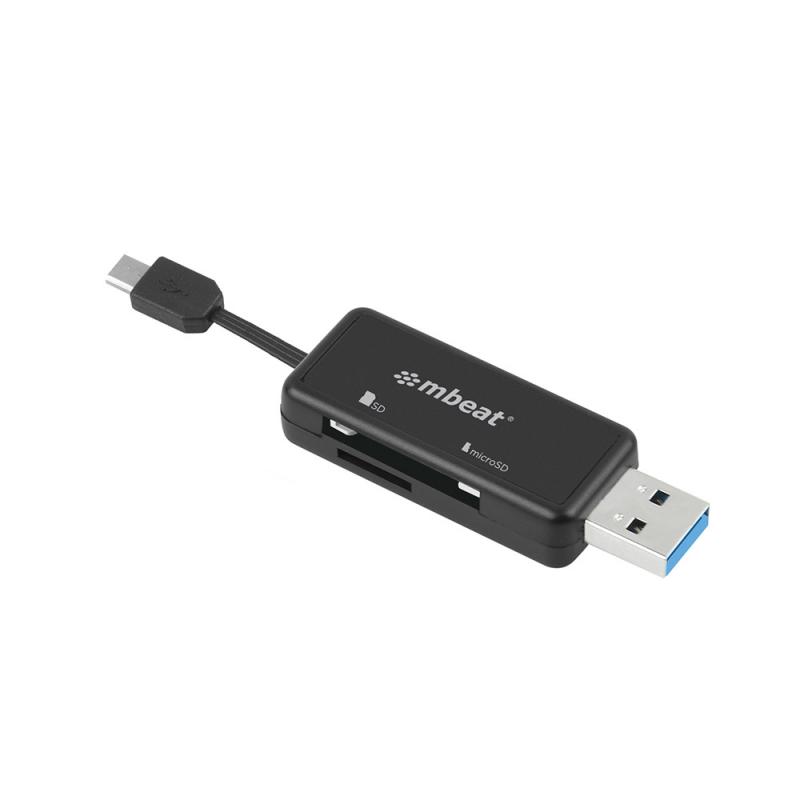mbeat Ultra双USB读卡器-USB 3.0读卡器以及Micro USB 2.0 OTG读卡器-用于PC / MAC的USB 3.0 SD / Micro SD读卡器
