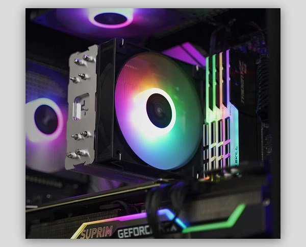 Deepcool AG400 RGB CPU Air Cooler - Black - Desktop Overview 4