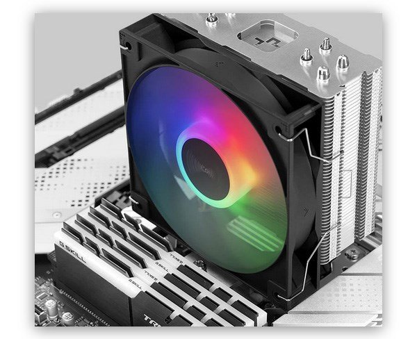 Deepcool AG400 RGB CPU Air Cooler - Black - Desktop Overview 3