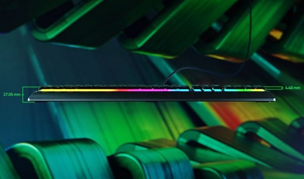 Razer Ornata V3 RGB Mecha-Membrane Low Profile Gaming Keyboard - Desktop Overview 1