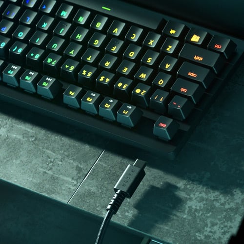 Razer Huntsman V2 TKL RGB Mechanical Gaming Keyboard Quartz - Optical Linear Red - Overview