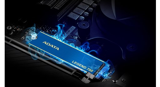ADATA Legend 700 256GB PCIe 3.0 NVMe M.2 2280 SSD - ALEG-700-256GCS - Blue - Desktop Overview 1