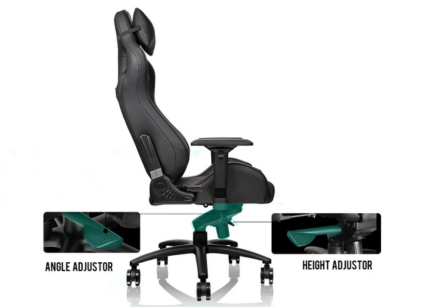 Thermaltake X Fit TT Premium Edition Gaming Chair - Black - Desktop Overview 8