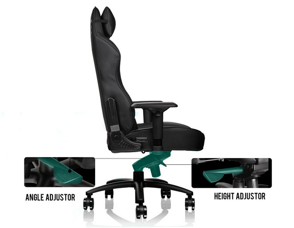 Thermaltake X Comfort TT Premium Edition Gaming Chair - Black - Desktop Overview 9