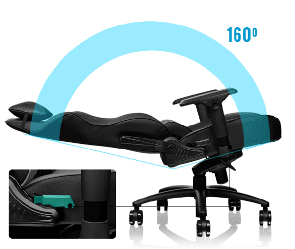Thermaltake X Comfort TT Premium Edition Gaming Chair - Black - Desktop Overview 8
