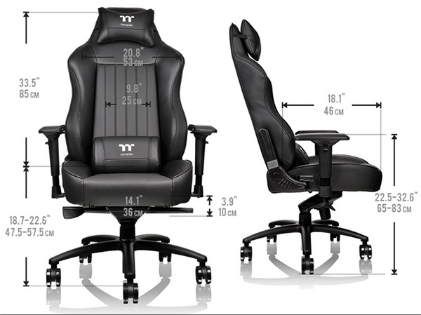 Thermaltake X Comfort TT Premium Edition Gaming Chair - Black - Desktop Overview 14