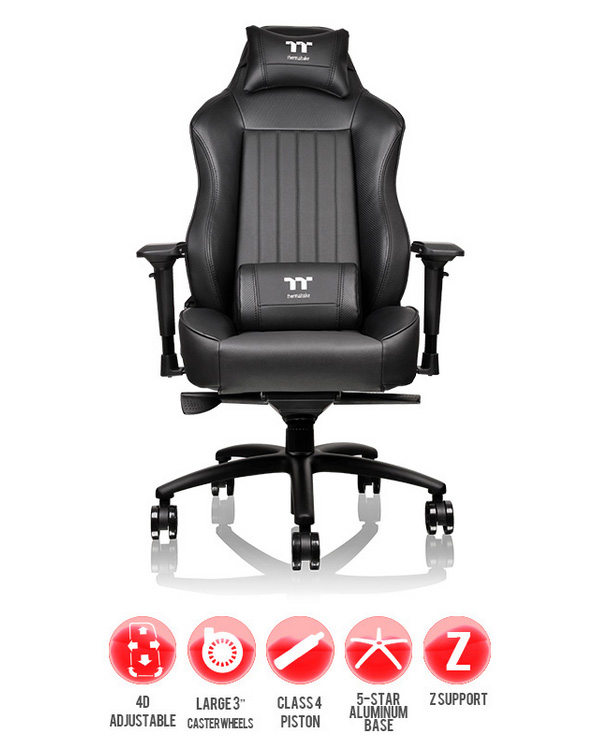 Thermaltake X Comfort TT Premium Edition Gaming Chair - Black - Desktop Overview 1