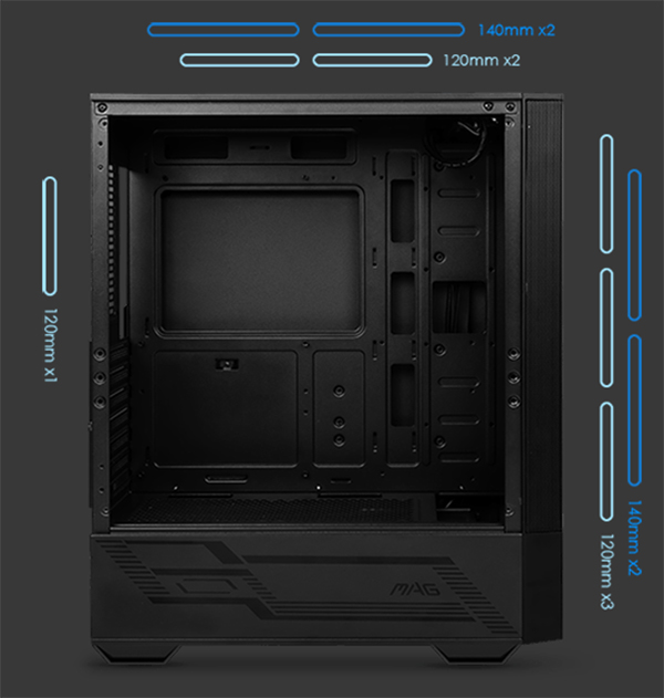 MSI MAG FORGE 112R Tempered Glass Mid-Tower ATX Case - Desktop Overview 7