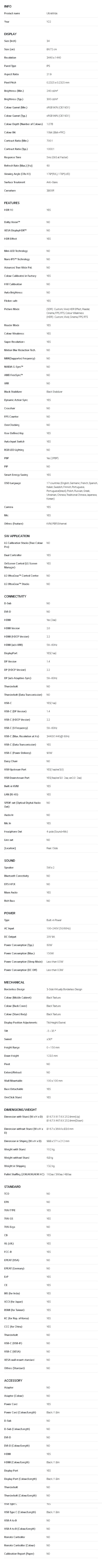 LG 34BQ77QC-B 34" WQHD UltraWide HDR IPS LED Monitor