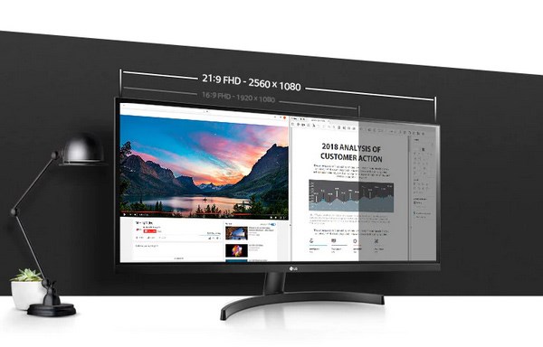 LG 29WL500-B 29" 75Hz Ultra-Wide Full HD HDR10 sRGB 99% FreeSync IPS Monitor - Desktop Overview 1