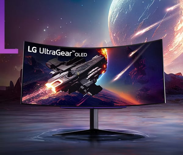 LG UltraGear 45GR95QE 45" 240Hz 0.03ms HDR10 OLED FreeSync Curved Gaming Monitor - Desktop Overview 1