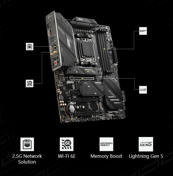 MSI MAG X670E TOMAHAWK WIFI DDR5 AM5 ATX Motherboard