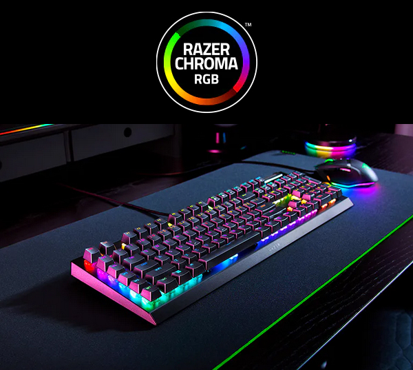 Razer Blackwidow V4 X Mechanical Gaming Keyboard - Clicky Green Switches