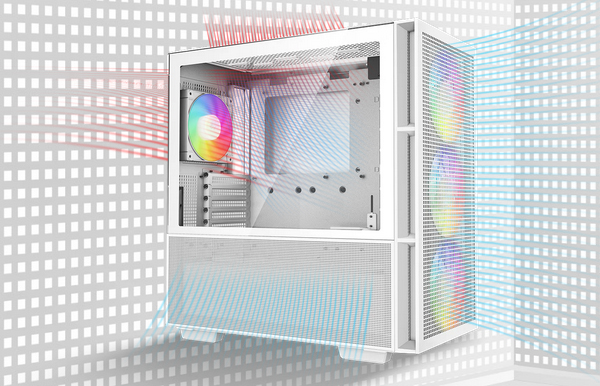 Deepcool CH560 Tempered Glass Mid-Tower ATX Case - White
