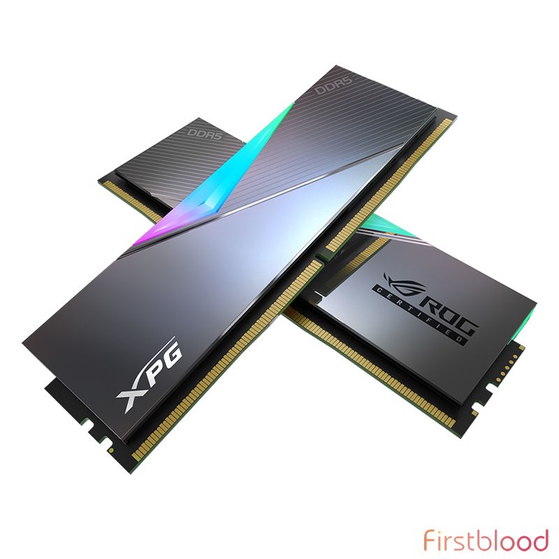 ROG认证 - ADATA XPG LANCER RGB 32GB（2 x 16GB）DDR5 6600MHz/6800Mhz 内存条 - 黑色