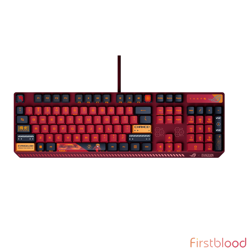 玩家国度 游侠RX 机械键盘 有线 光学触发机械 防水防尘 104键  EVA-02 联名款 红轴 