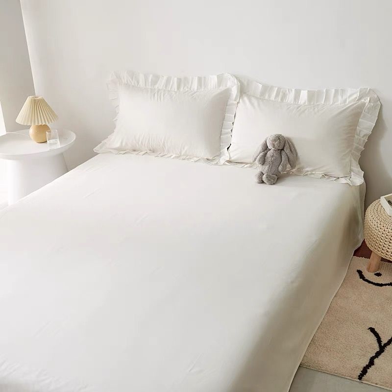 纯棉极简风纯色床单单品 纯白