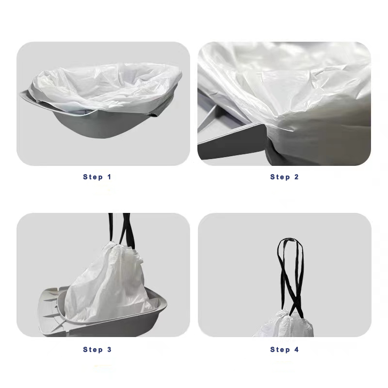 PETREE 二代自动猫砂盆专用 抽绳收口垃圾袋季度装 15只*3卷