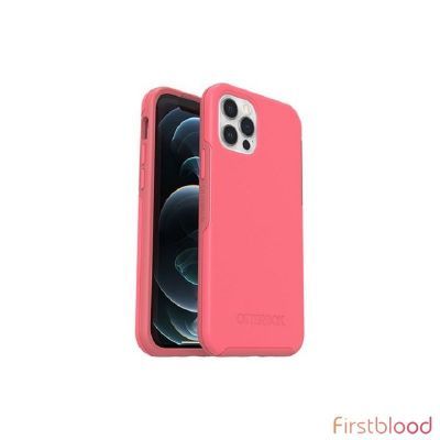 OtterBox Apple iPhone 12/12 Pro Symmetry Series+ 保护壳 with MagSafe - Tea Petal Pink (77-80494), 3X Military Standard Drop Protection, Ultra-Slim