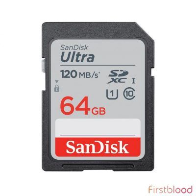 闪迪 Ultra 64GB SDHC SDXC UHS-I Memory 储存卡 120MB/s 防水防高温防X射线