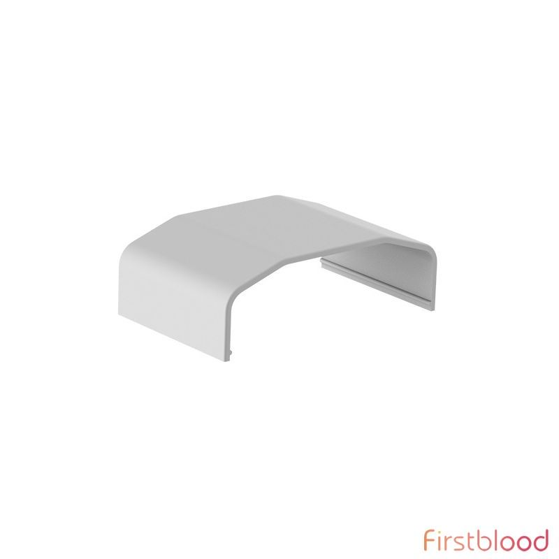 Brateck Plastic Cable Cover Joint  Material:ABS Dimensions 64x21.5x40mm - White