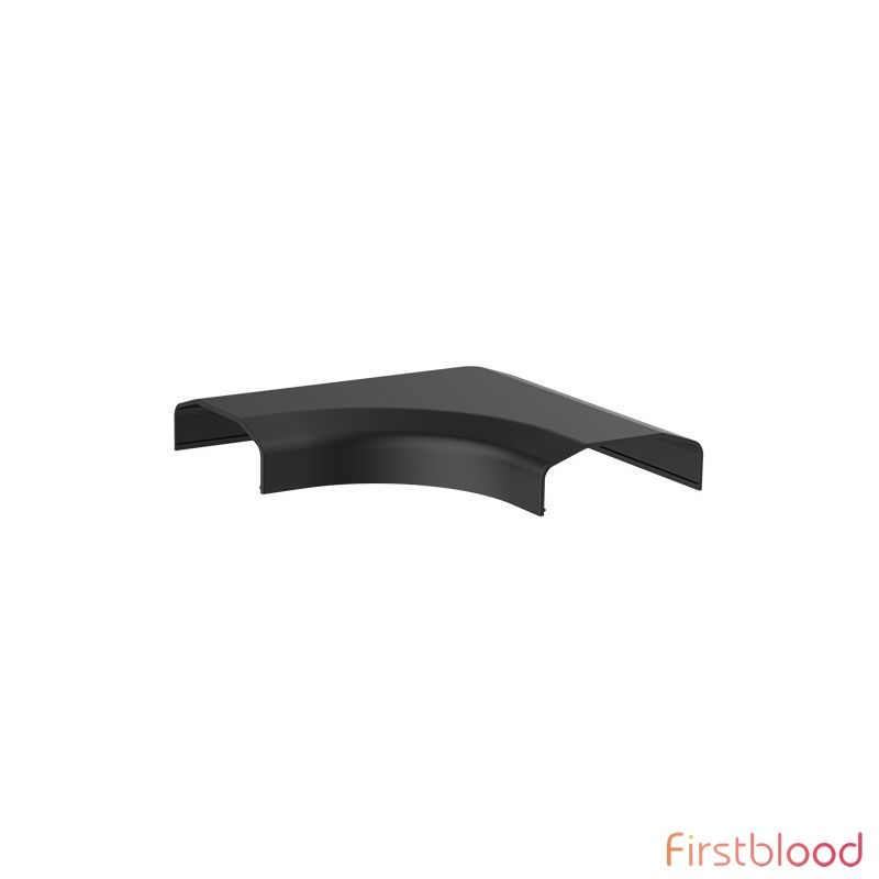 Brateck Plastic Cable Cover Joint L Shape Material:ABS Dimensions 127x127x21.5mm - Black