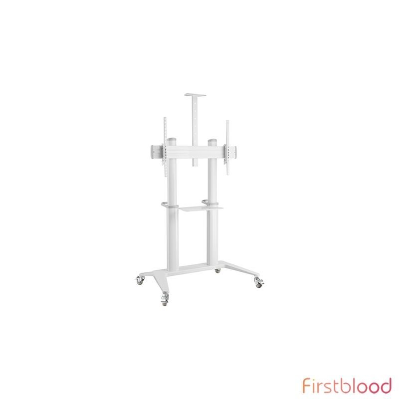 Brateck Ultra-Modern Large Screen Aluminum TV Cart  Fit 70寸-120寸 Up to 140kg- White
