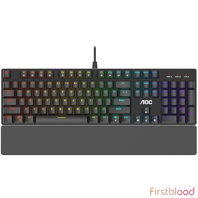 AOC GK500 RGB Mechanical Gaming Keyboard - Outemu Blue Switches
