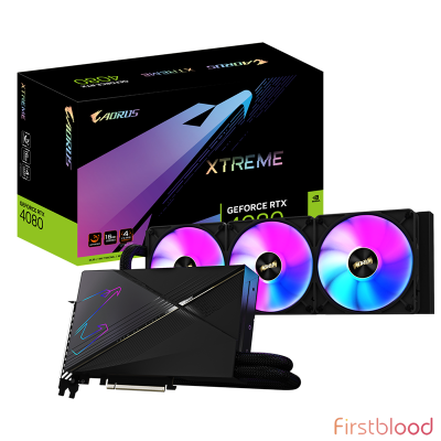 Gigabyte AORUS GeForce RTX 4080 XTREME WATERFORCE 16GB Video Card